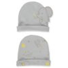 C1146 Шапка 2бр LITTLE ELEPHANT GREY 0-6 M