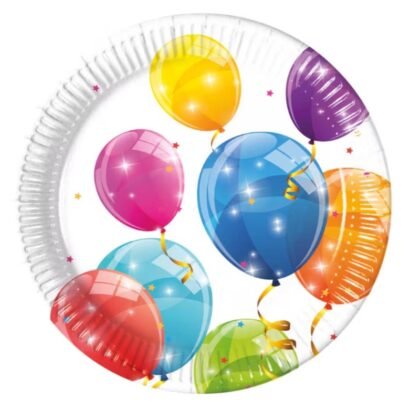 93427 Хартиени чинии 23cm SPARKLING BALLOONS