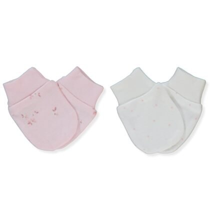 C1211 Ръкавички 2ч. FLOWER GARDEN 0-3m/62cm PINK