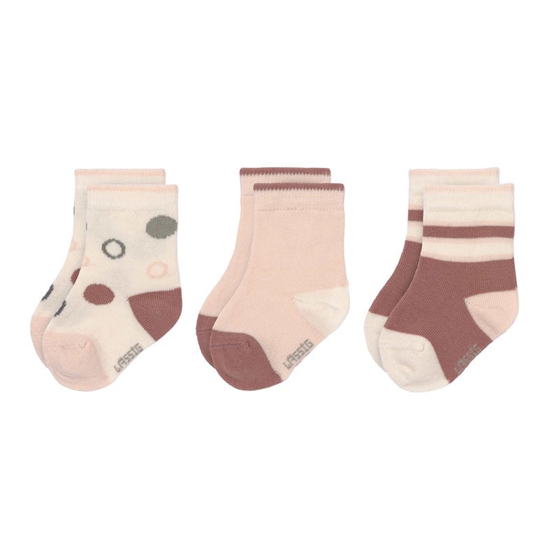 1532003996-15 Чорапи 3 бр. Offwhite Pink Rust