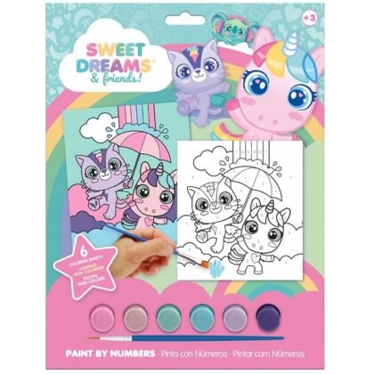 Sweet Dreams Комплект оцветяване по номера+бои