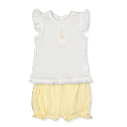 F1412 Пижама 2ч mini heart/25 Жълт 12-18м/86см