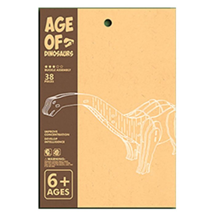 Дървен 3D пъзел 38 части Diplodocus