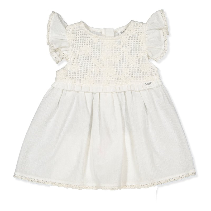 K4830 Рокля crinkle Екрю 9-12м/80см