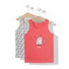 X040 Потник 2бр. WOOF WOOF PINK-GREY 7г