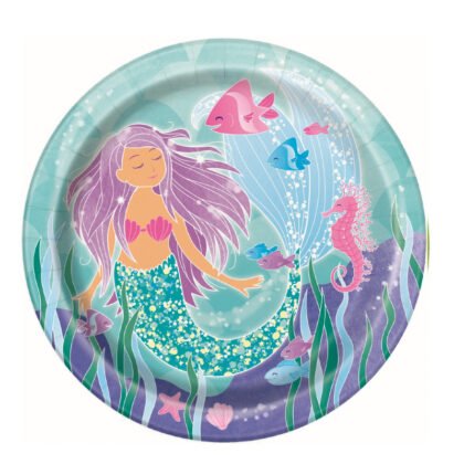 58335EU Хартиени чинийки 8бр. Mermaid 23см.