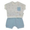 F1464 К-кт 2ч. Муселин PILLOWY 12-18m/86cm BLUE