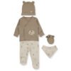 Z1077 К-кт 5ч ORGANIC FUN MOMENT BROWN 0-3 M