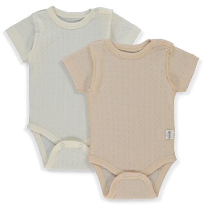 T4130 Боди к.р. 2 бр. BASIC/26 9-12m/80cm ECRU
