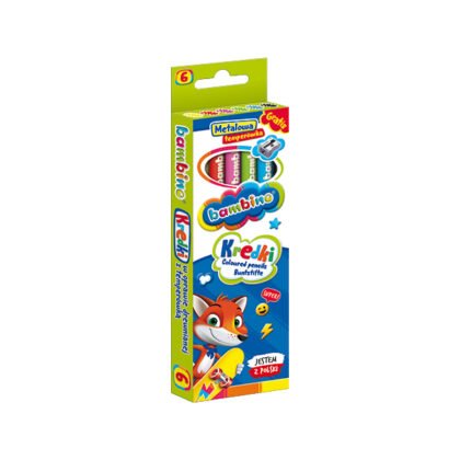 Моливи 6 цвята с острилка Bambino