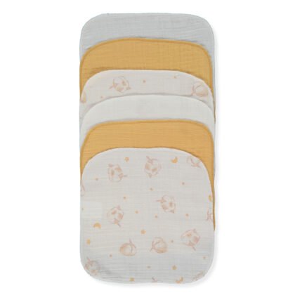 C1190 Кърпи муселин 6бр. PILLOWY 20x20cm MUSTARD