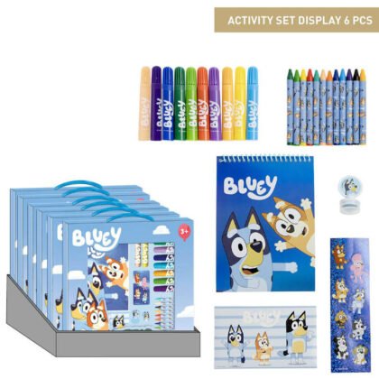 Рисувателен комплект с тефтер и стикери bluey