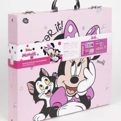 Рисувателен комплект в куфар с метална дръжка minnie