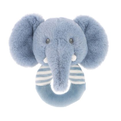 Бебешка плюшена дрънкалка ринг, Слонче, 14 см, Keel Toys