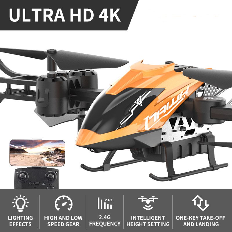 Сгъваем дрон с ULTRA HD 4K камера, светлинни ефекти и WiFi управление, оранжев цвят - Image 9
