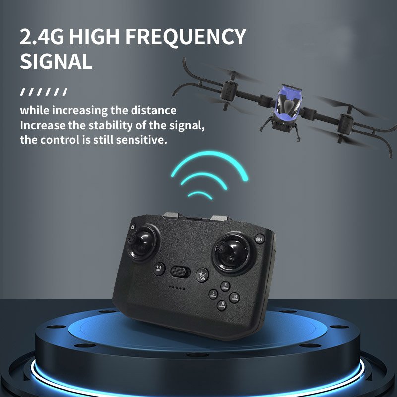 Сгъваем дрон с ULTRA HD 4K камера, светлинни ефекти и WiFi управление, син цвят - Image 7