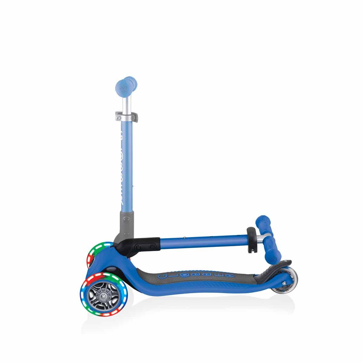 Сгъваема тротинетка със светещи колела, Globber Junior - 2+ г., синя - Image 4