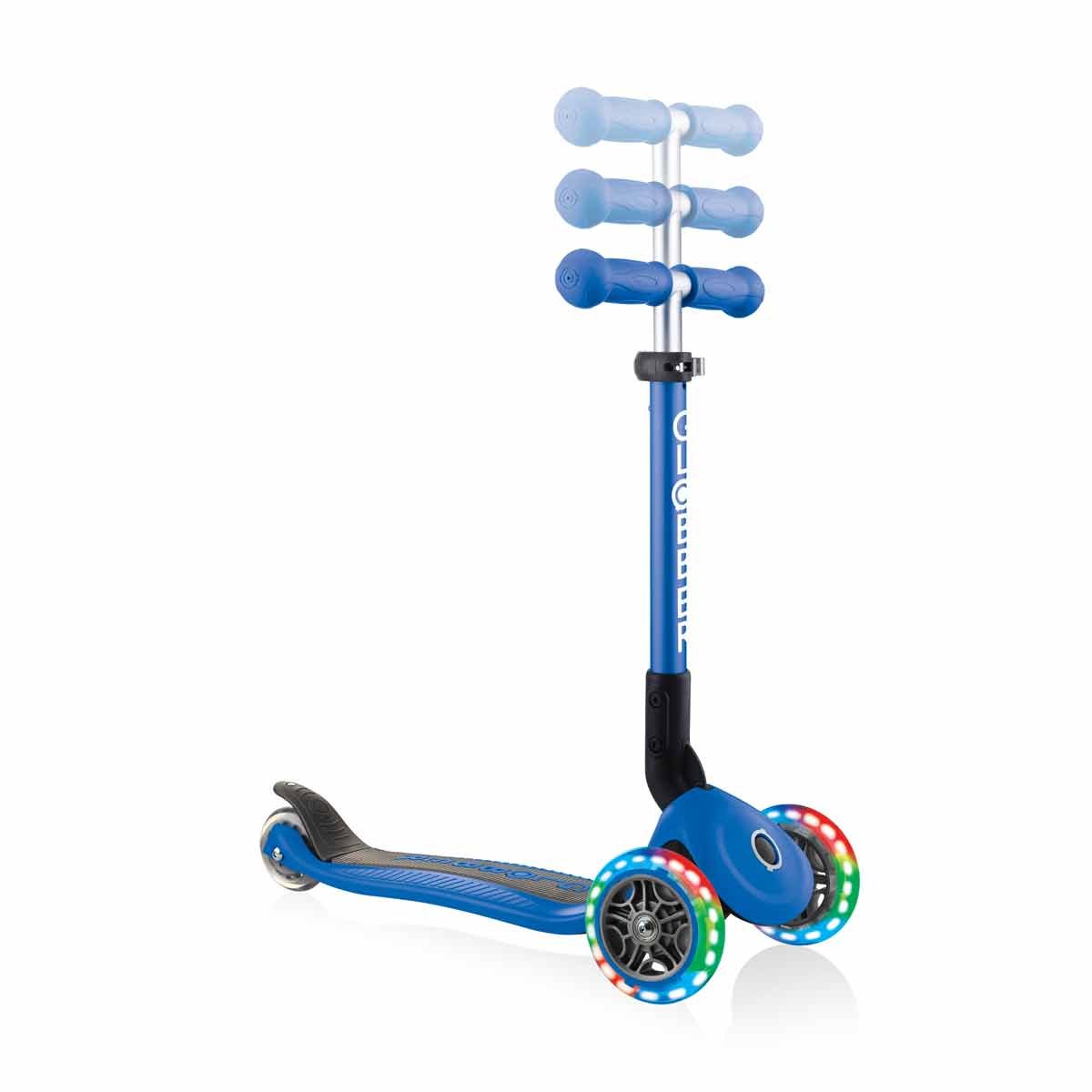 Сгъваема тротинетка със светещи колела, Globber Junior - 2+ г., синя - Image 6