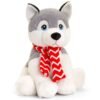 Keel Toys, Хъски с шалче, плюшена играчка, 25 см