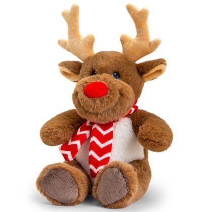 Keel Toys, Еленчето Рудолф с шалче, плюшена играчка, 20 см