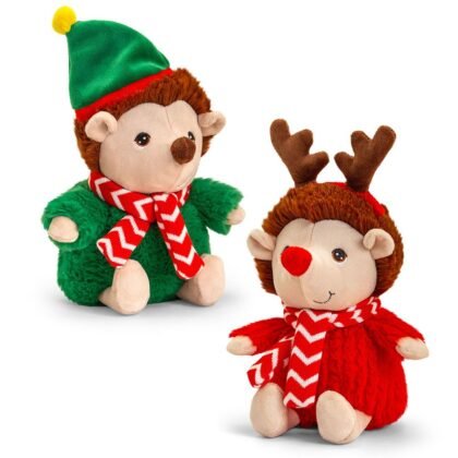 Keel Toys, Таралежче с коледно облекло, плюшена играчка, 22 см