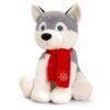 Keel Toys, Хъски с шалче със звездичка, плюшена играчка, 25 см