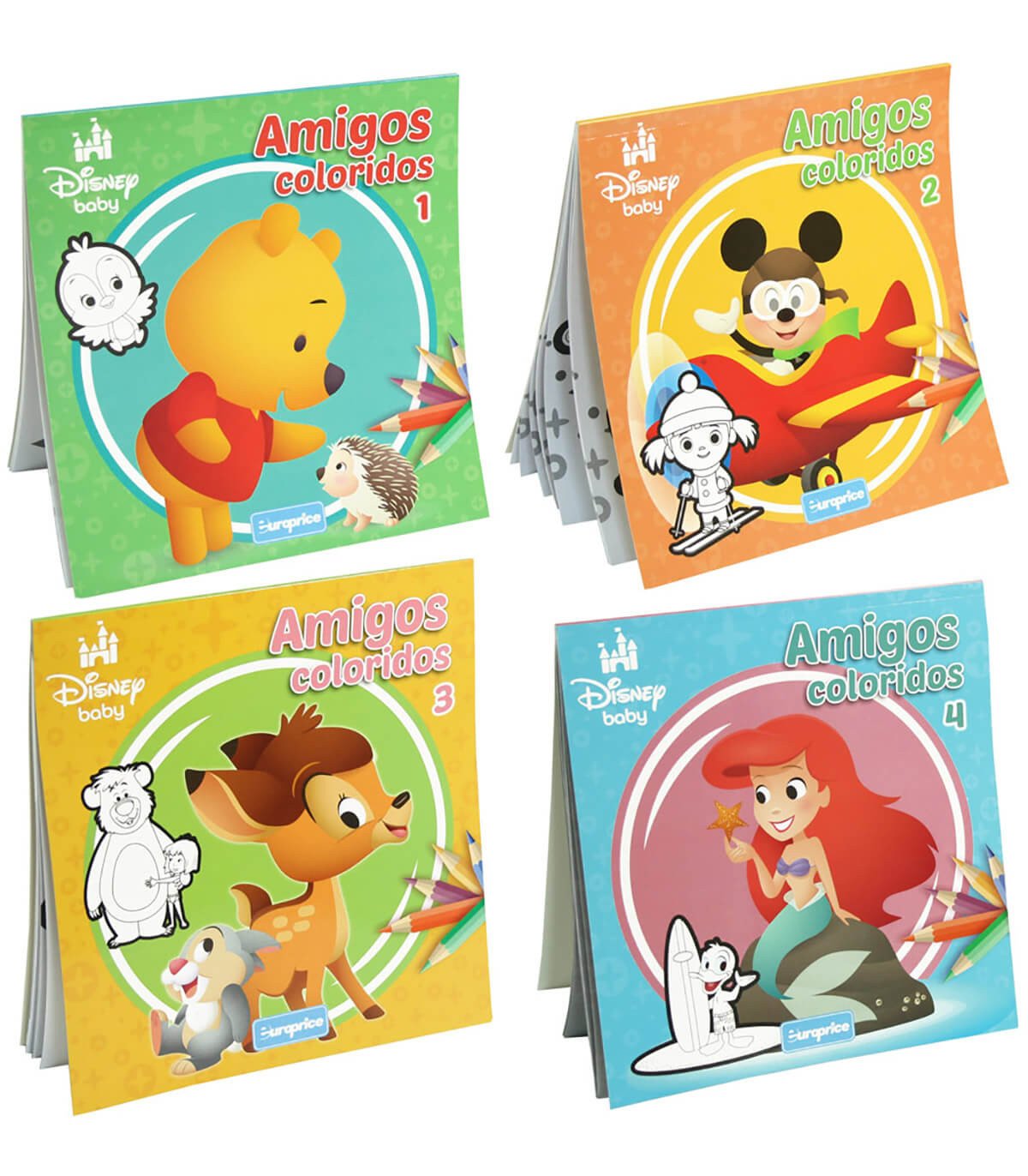 Тефтер книжка за оцветяване disney amigos coloridos 32 стр. 4 вида