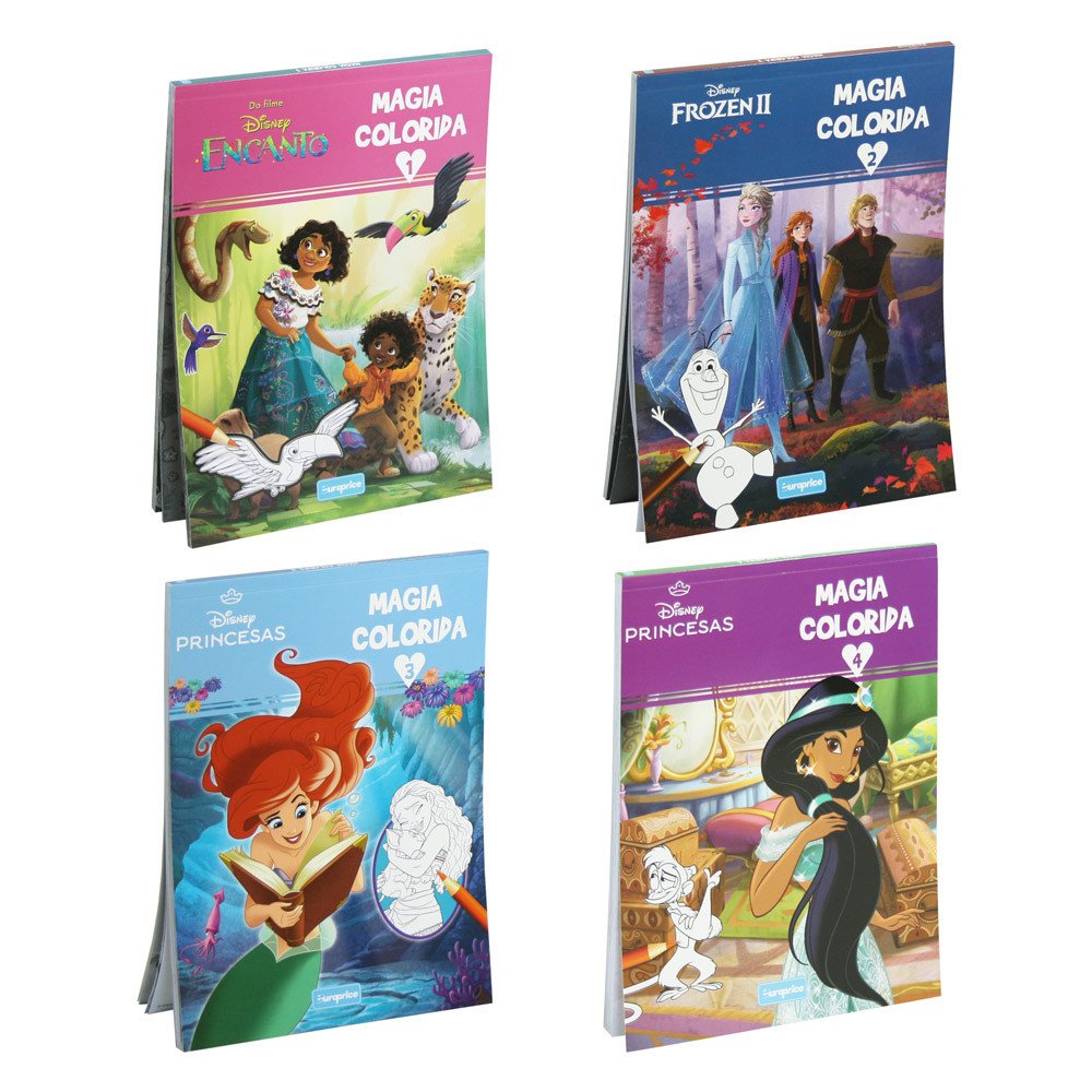 Тефтер книжка за оцветяване disney magia colorida 96 стр. 4 вида