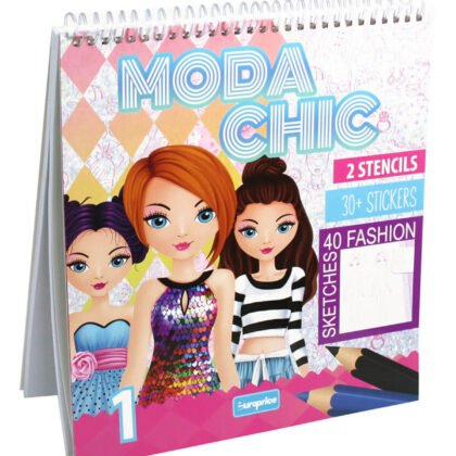 Тефтер за оцветяване moda chich 30 стр. + 30 стикера