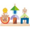 Дървена игра със сенки, за подреждане и нанизване