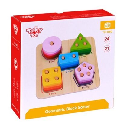 Tooky Toy, Дървена низанка, Цифри, форми, цветове