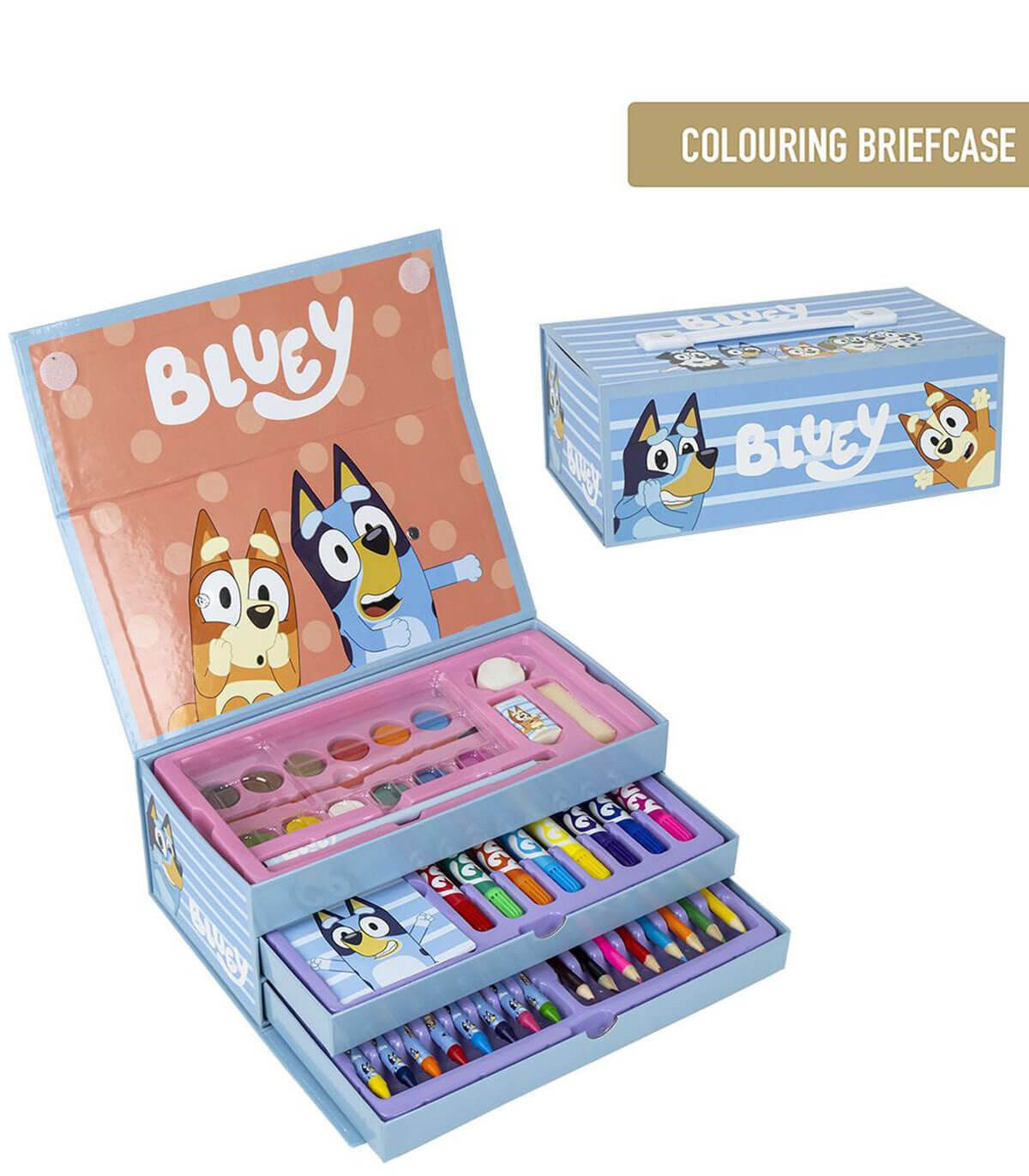 Триетажен куфар за рисуване bluey
