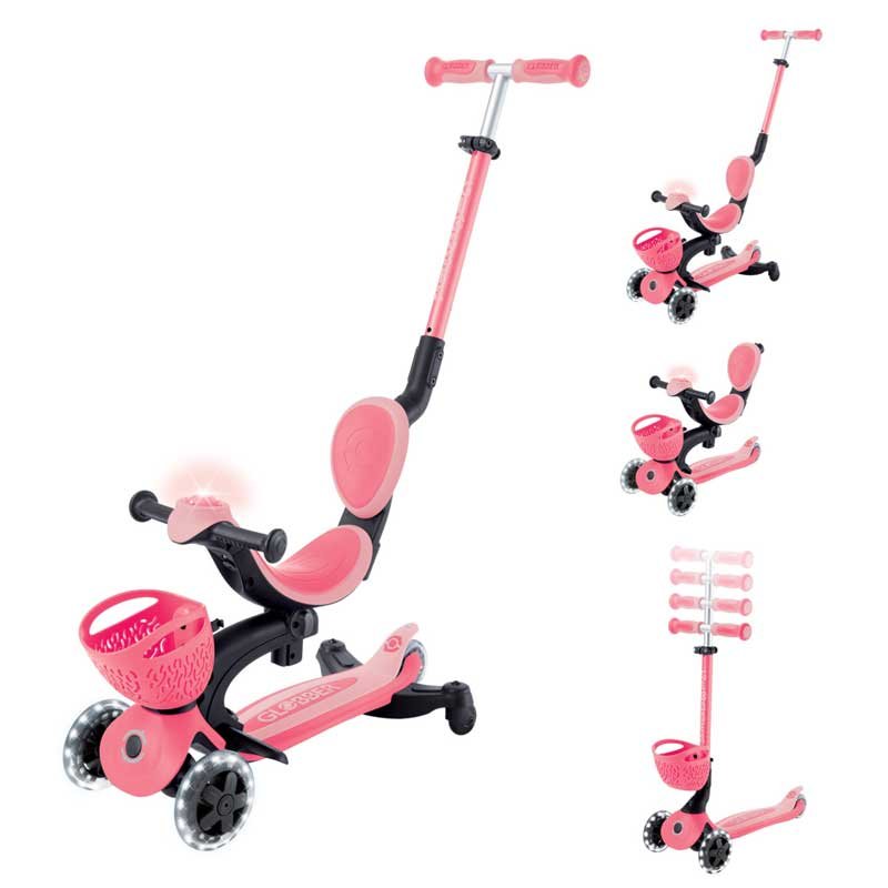 Тротинетка 5 в 1 GLOBBER GO UP BABY LEARN 360° FLASH LIGHTS, розова - Image 11