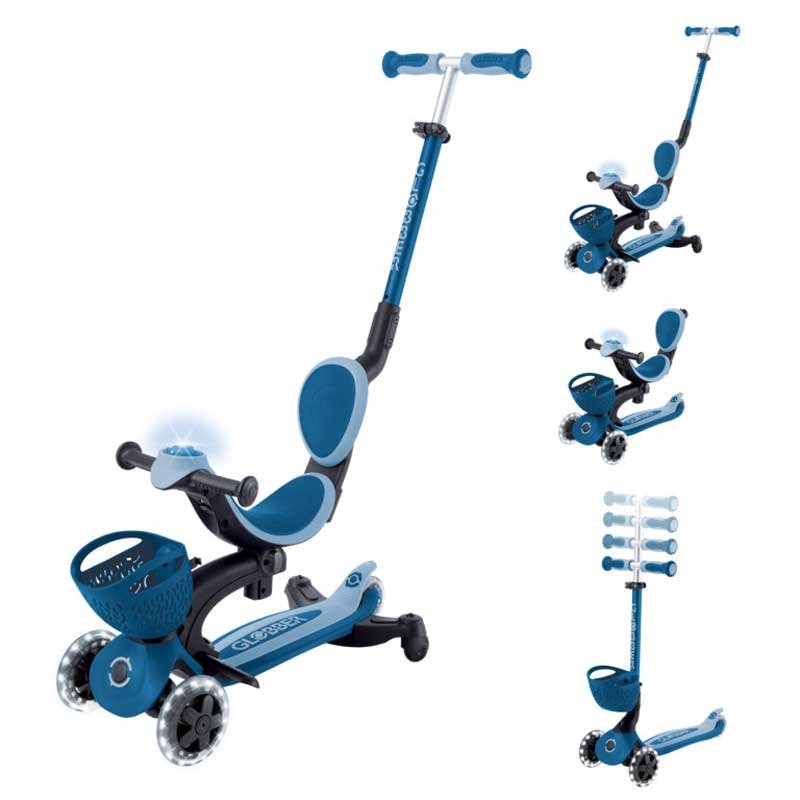 Тротинетка 5 в 1 GLOBBER GO UP BABY LEARN 360° FLASH LIGHTS, тъмно синя - Image 11