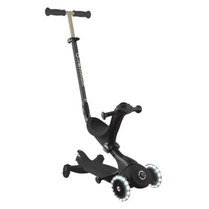 Тротинетка 5 в 1 GLOBBER GO UP DELUXE LIGHTS 360° - черна