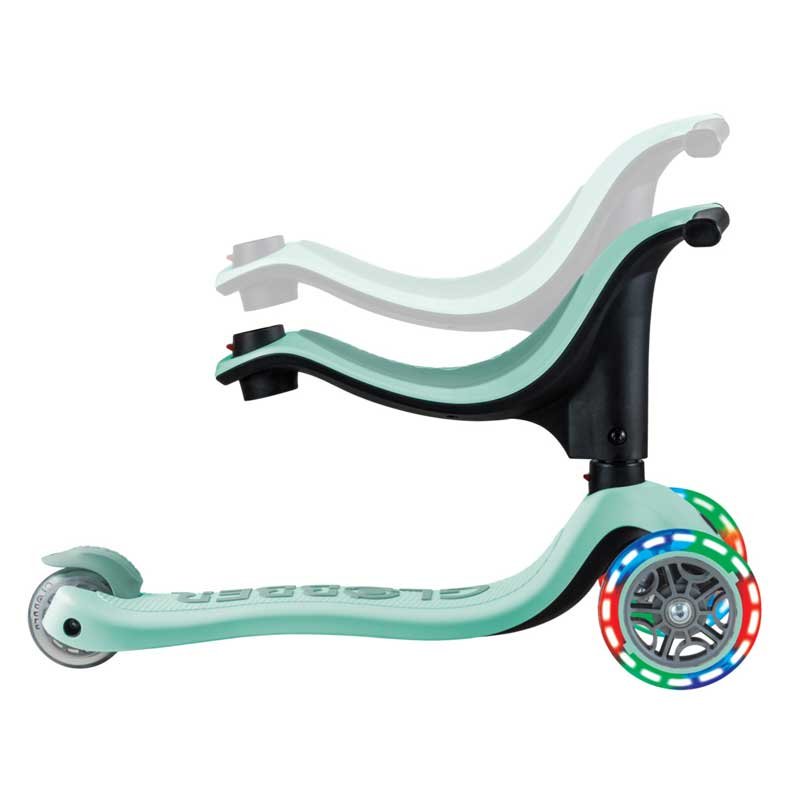 Тротинетка със седалка 4 в 1 GLOBBER GO UP SPORTY LIGHT - ментово зелена - Image 4
