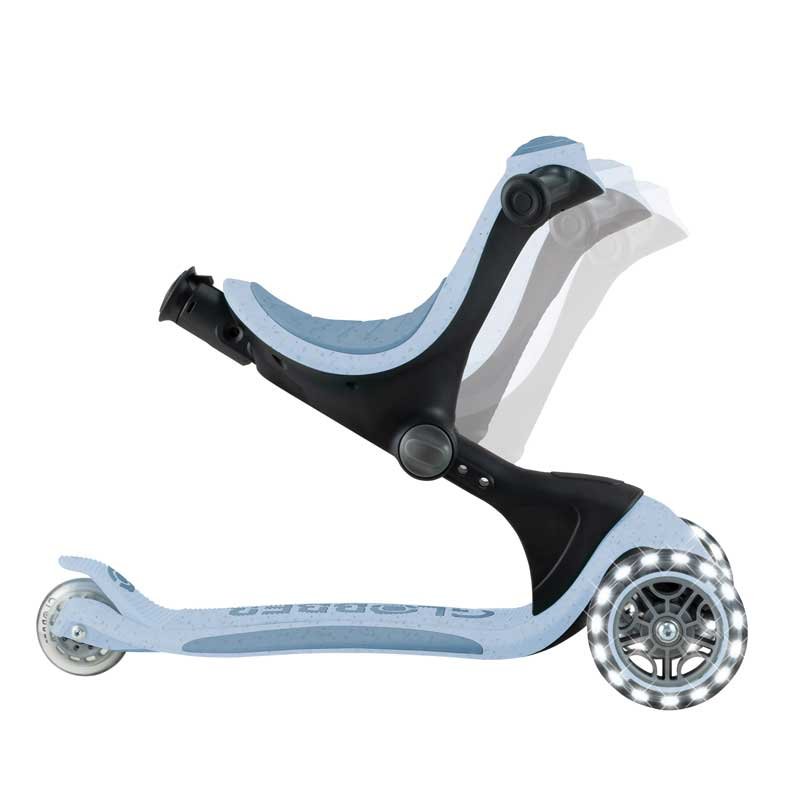 Тротинетка със седалка 5 в 1 GLOBBER GO UP DELUXE LIGHTS ECOLOGIC 360° - пастелно синя - Image 9