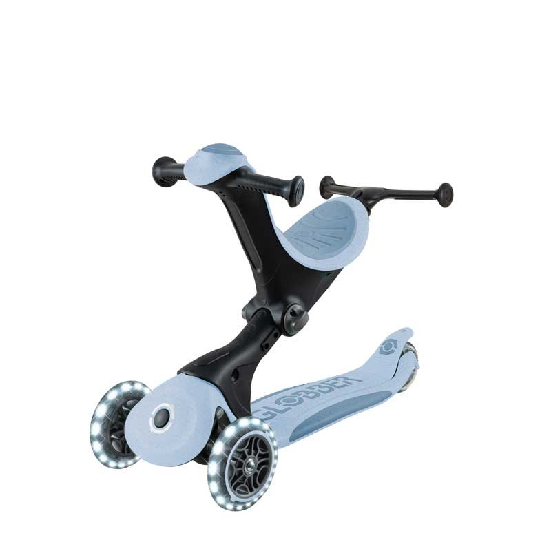 Тротинетка със седалка 5 в 1 GLOBBER GO UP DELUXE LIGHTS ECOLOGIC 360° - пастелно синя - Image 7