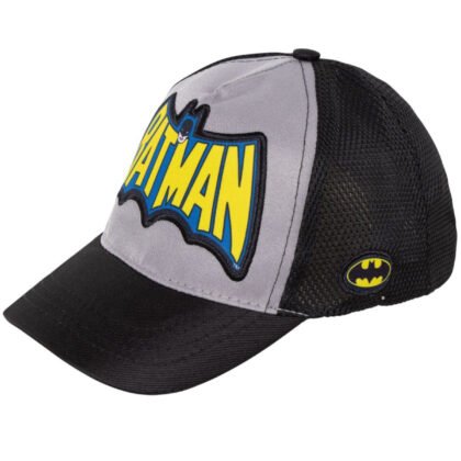 Детска шапка с козирка, мрежа и бродерия batman 51/54
