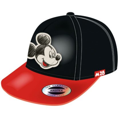Юношеска шапка с козирка и бродерия mickey mouse 56/58