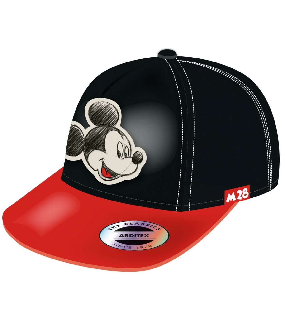 Юношеска шапка с козирка и бродерия mickey mouse 56/58