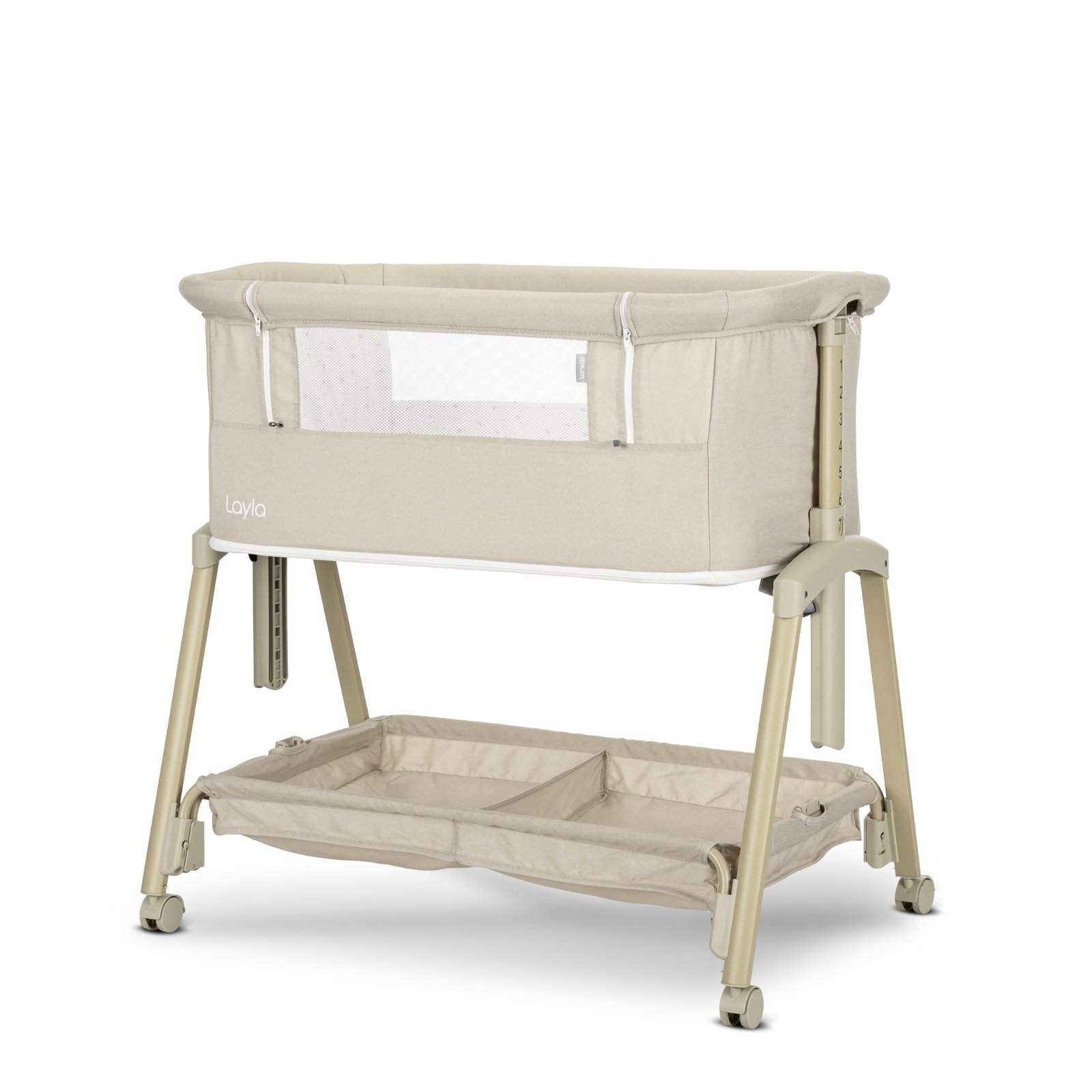 Мини кошара Layla 2в1 Beige с падаща преграда