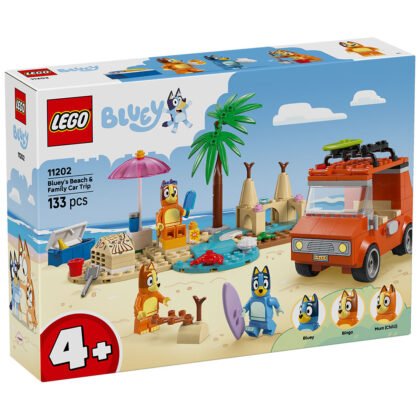 LEGO® Bluey 11202 - Пътуване до плажа със семейната кола на Блуи