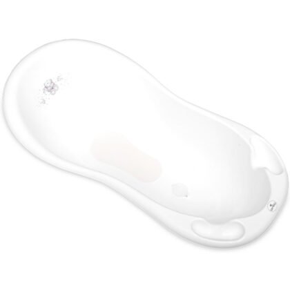 Lorelli Bath Вана 100см нехлъзгаща с оттичане Bear бяла