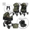Lorelli Комбинирана количка Alba Premium Loden Green + адаптори