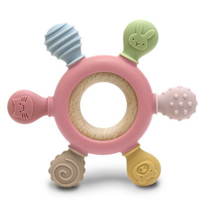 Lorelli Toys Силиконова гризалка с бук Рул deep pink