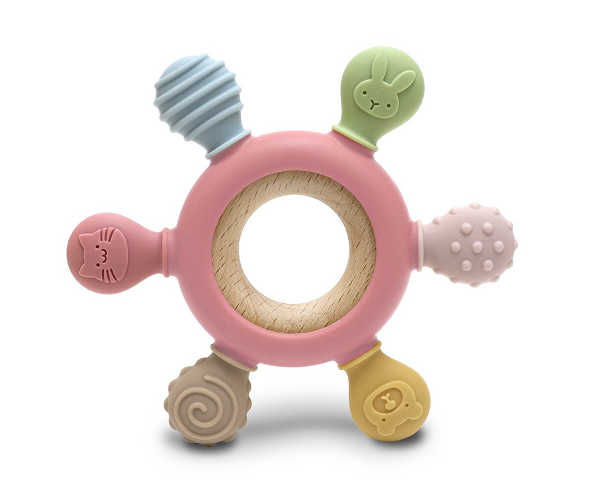 Lorelli Toys Силиконова гризалка с бук Рул deep pink