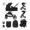 Lorelli Комбинирана количка Aspen 3в1 black + адаптори