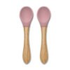 Lorelli Acc Силик. лъжички с бамбук 2бр Natural deep pink