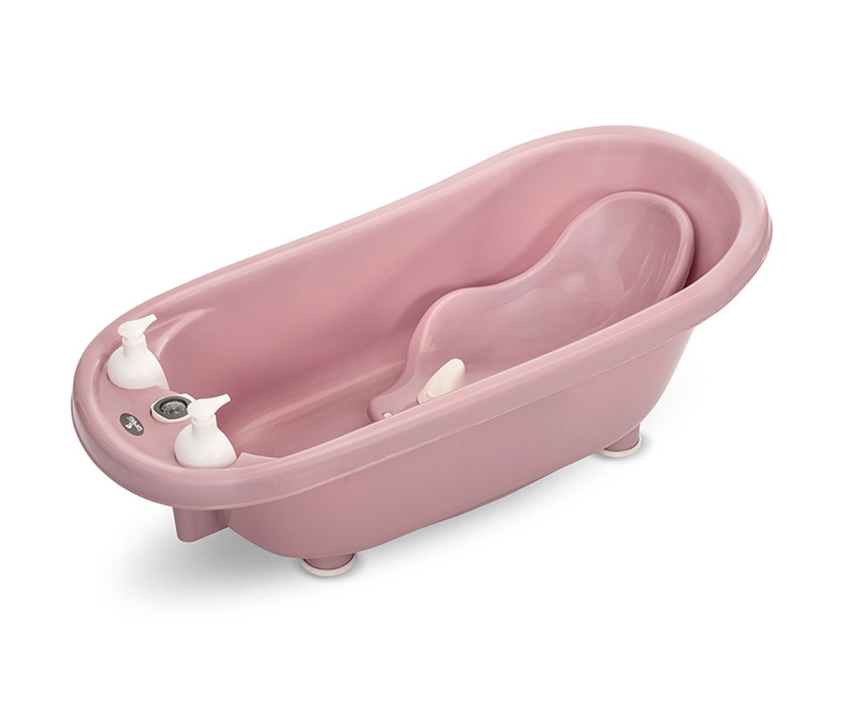 Lorelli Bath Вана 88см с оттичане+термометър+подложка Nordic Pink
